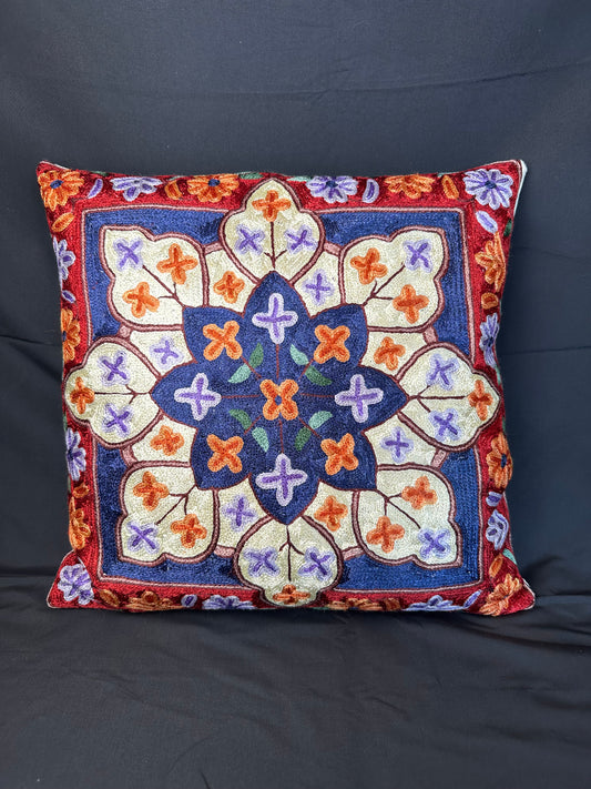 Kashmiri Silk Cushion Cover