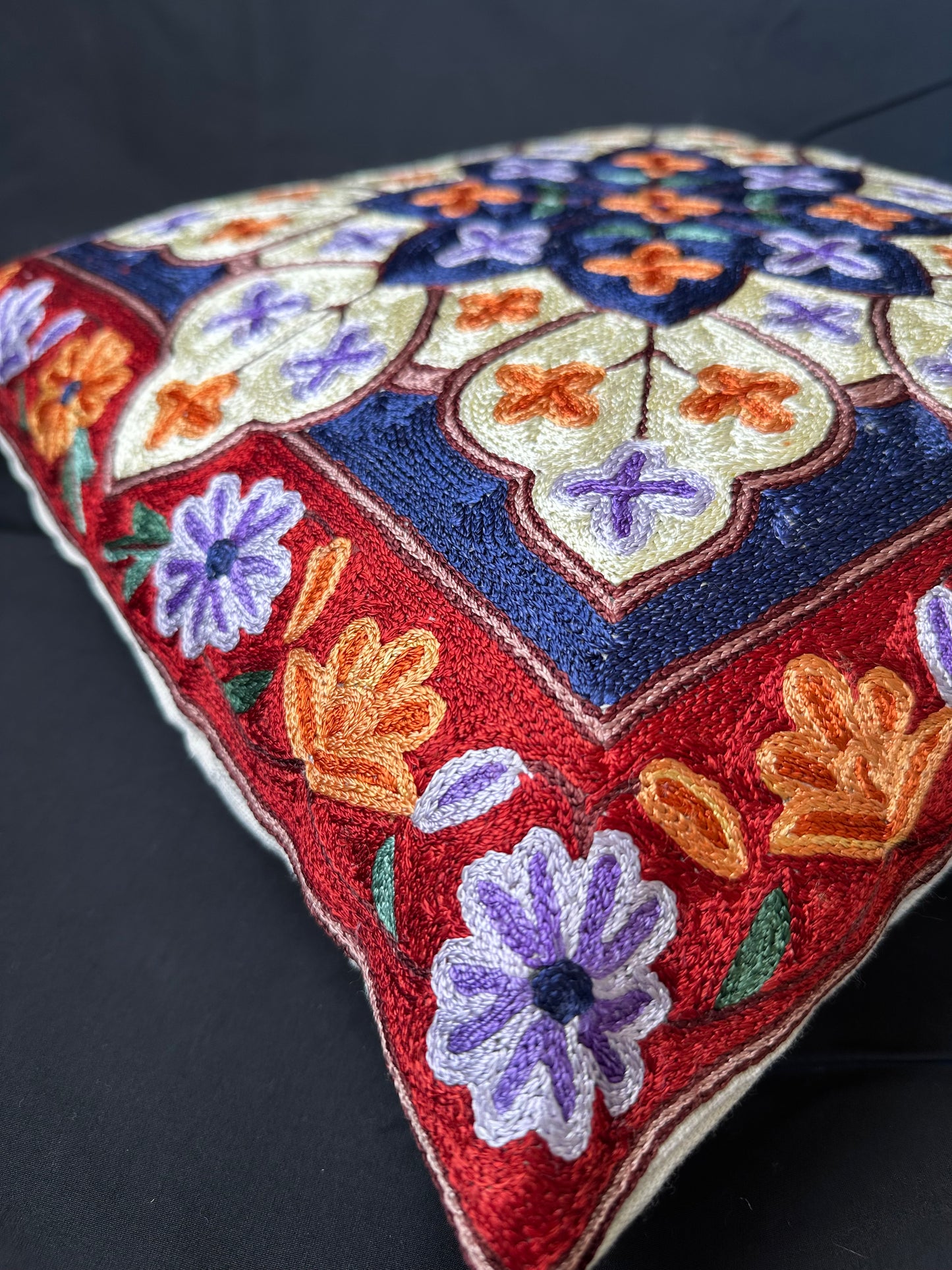 Kashmiri Silk Cushion Cover