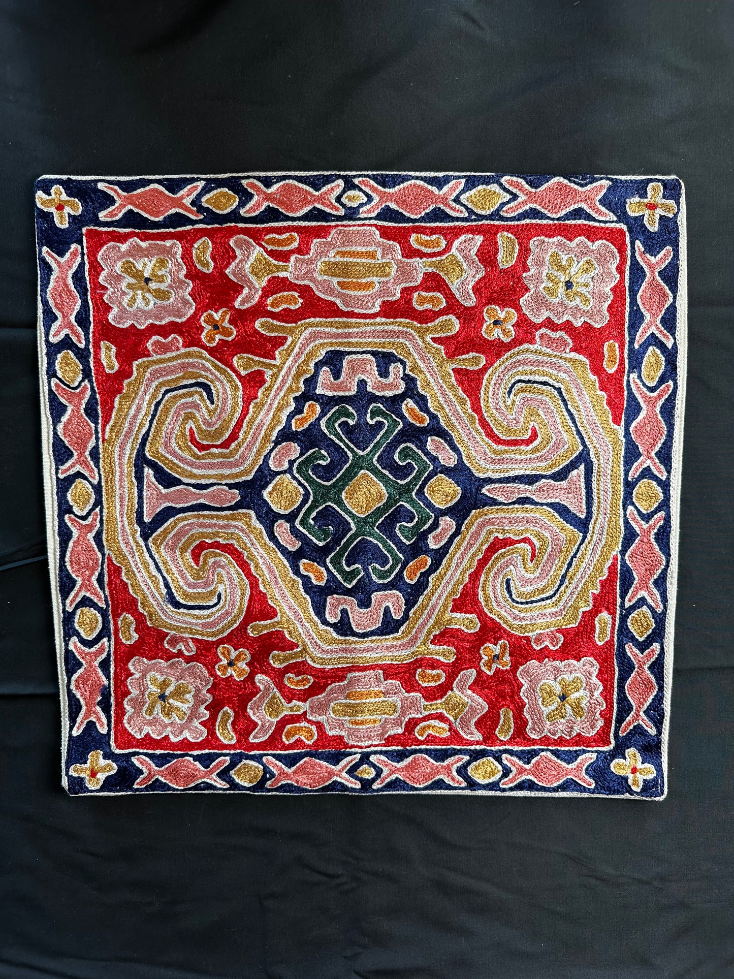 Kashmiri Silk Cushion Cover