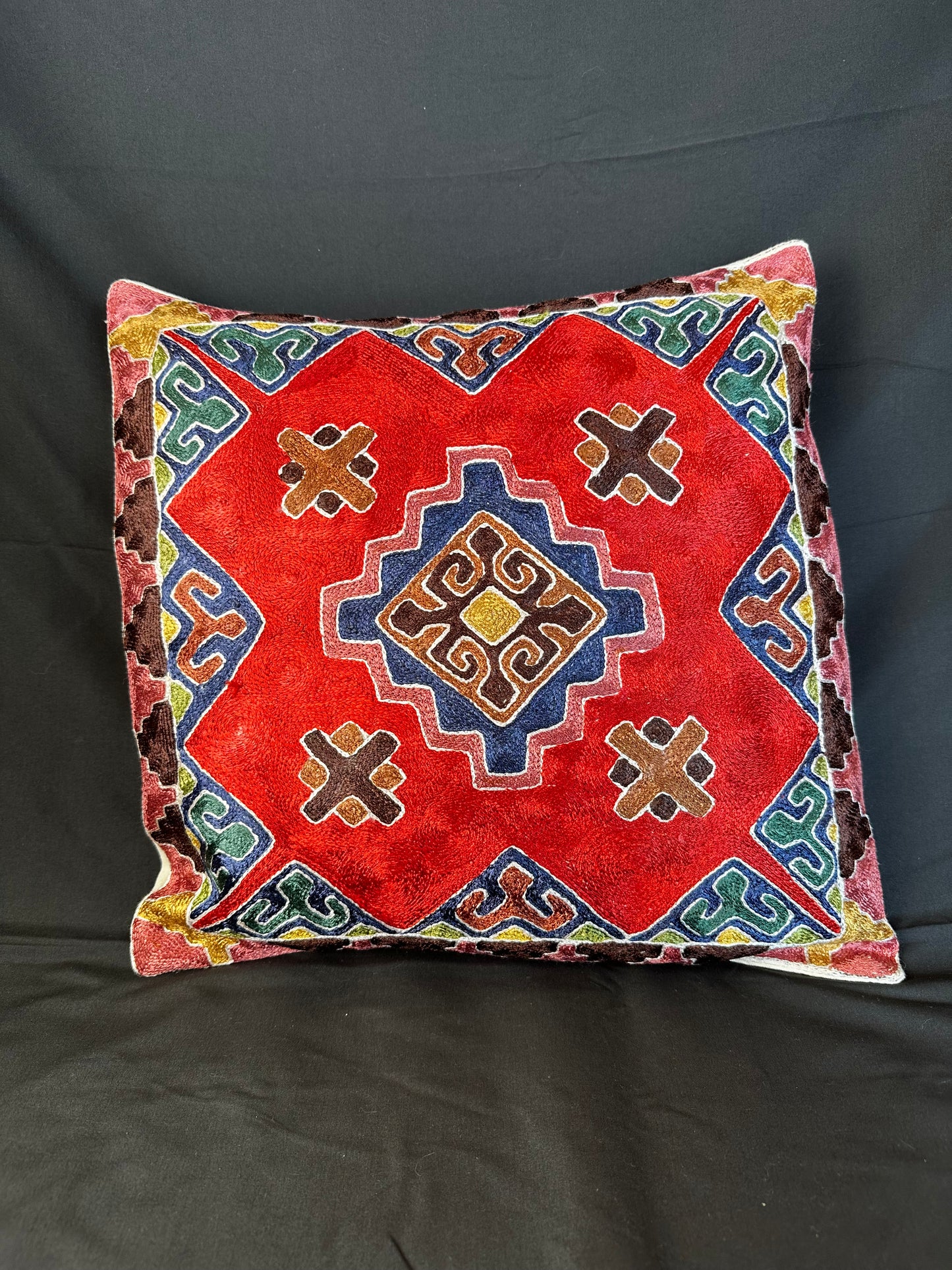 Kashmiri Silk Cushion Cover